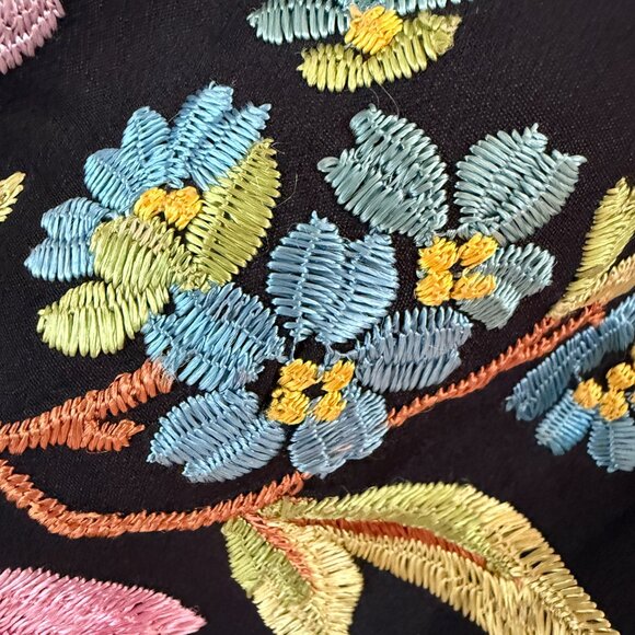 Antique Chinese Silk Hand Embroidered Piano Shawl - Picture 4 of 11